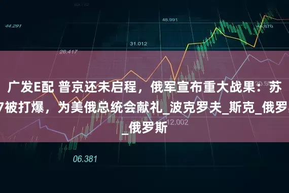 广发E配 普京还未启程，俄军宣布重大战果：苏27被打爆，为美俄总统会献礼_波克罗夫_斯克_俄罗斯